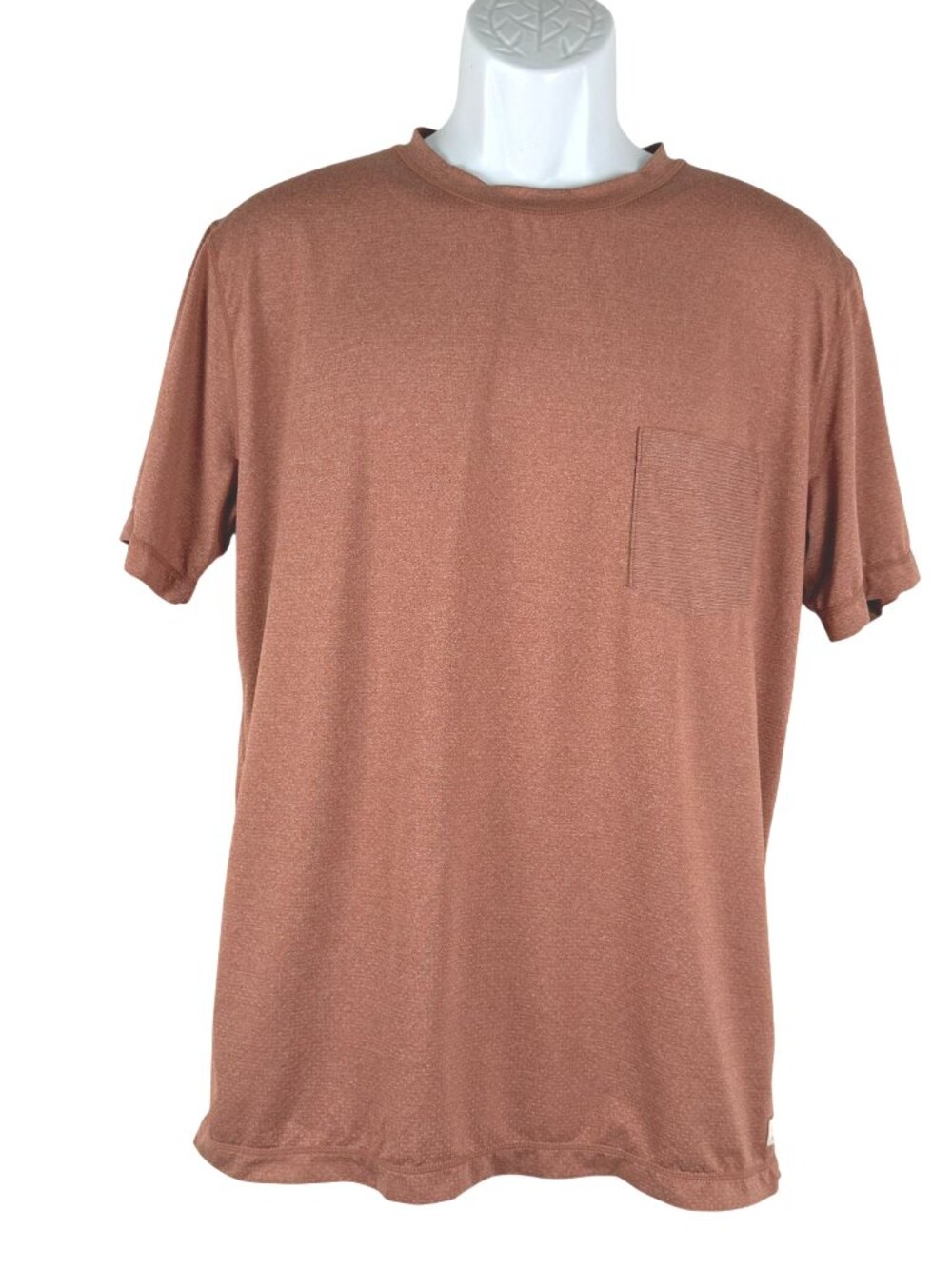Vuori Tradewind Performance Tee Shirt Large Short Sleeve Rust Orange TP-4078